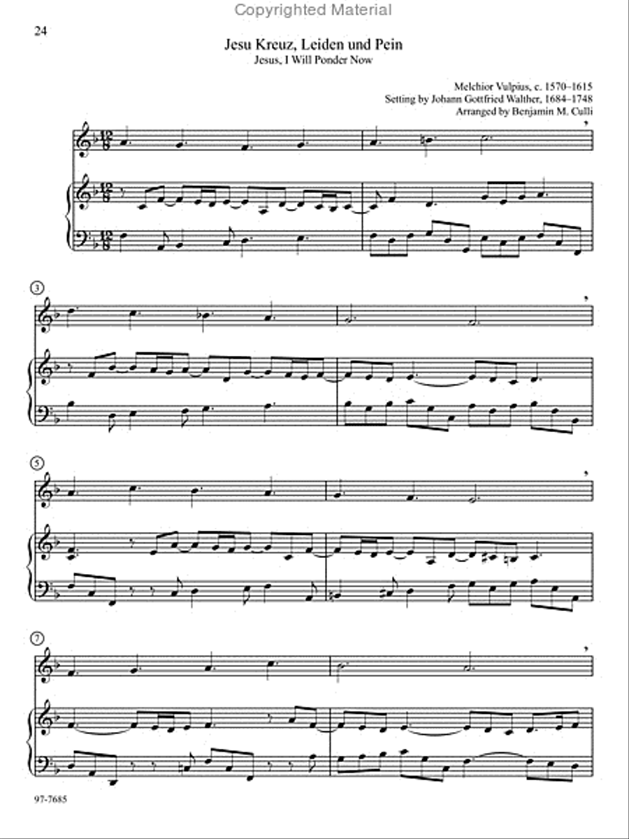 Duo Baroque: Classic Chorale Preludes Arranged for Keyboard and Any Solo Instrument, Vol. 2 Bassoon scores gallery preview page 6