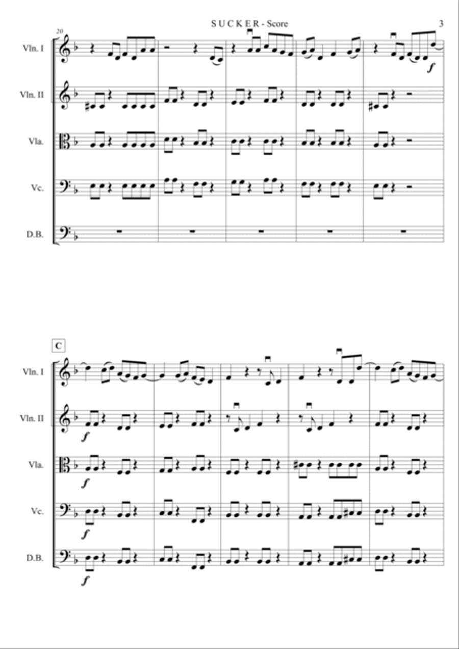 Sucker String Quartet scores gallery preview page 3
