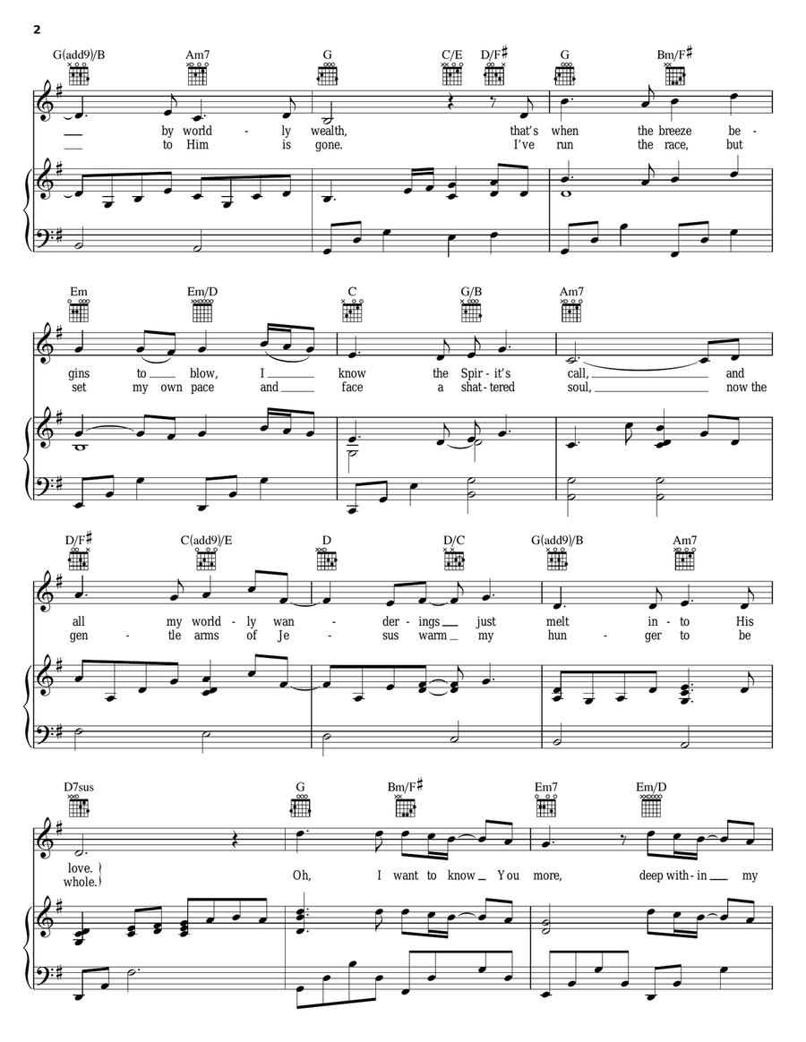 Oh, I Want To Know You More Piano, Vocal, Guitar scores gallery preview page 2