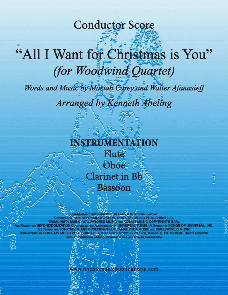 All I Want For Christmas Is You Woodwind Quartet scores gallery preview page 1