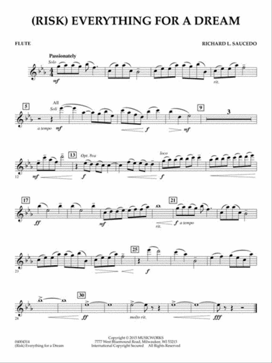 (Risk) Everything for a Dream Concert Band scores gallery preview page 4
