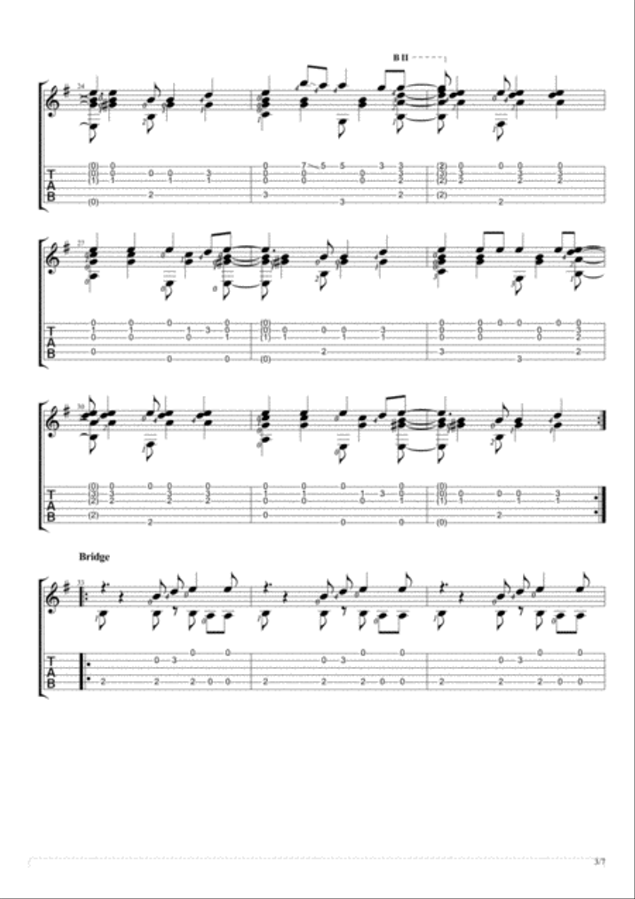 Happy Acoustic Guitar scores gallery preview page 3
