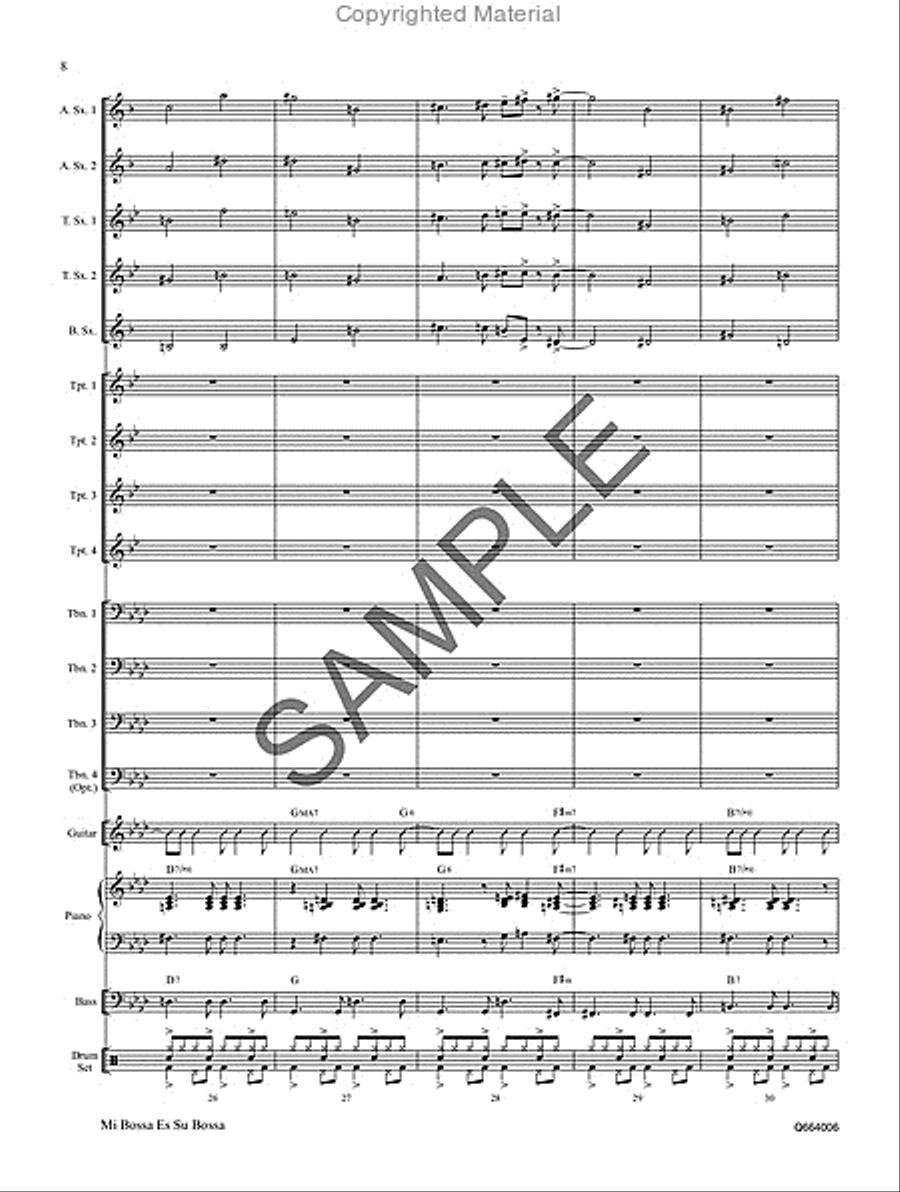 Mi Bossa Es Su Bossa Jazz Ensemble scores gallery preview page 9