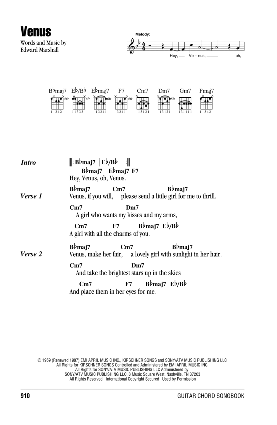 Venus Venus Acoustic Guitar scores gallery preview page 1