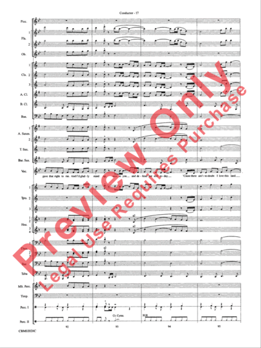 The Ultimate Patriotic Sing-Along Concert Band scores gallery preview page 20