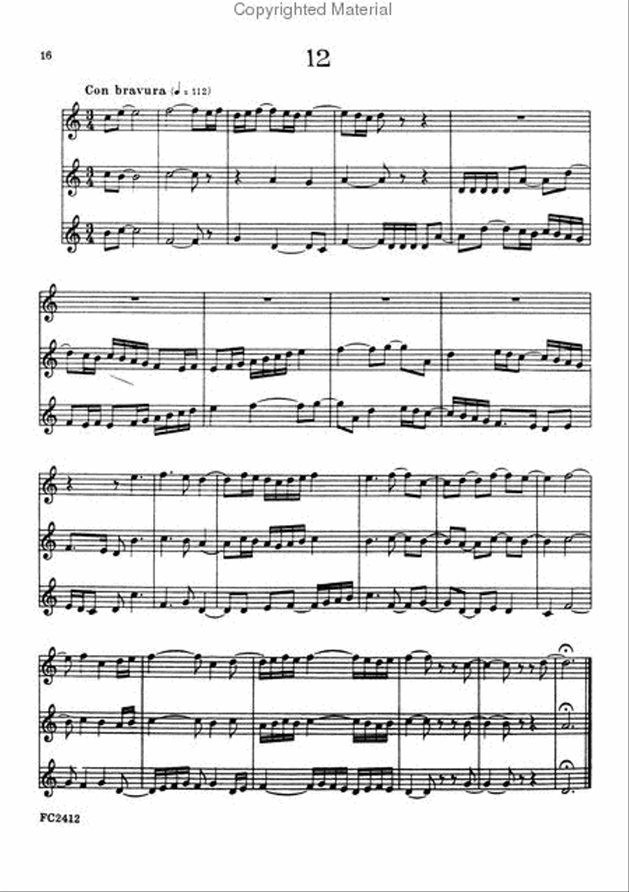 Twelve Concert Pieces Twelve Concert Pieces Trumpet Trio scores gallery preview page 4