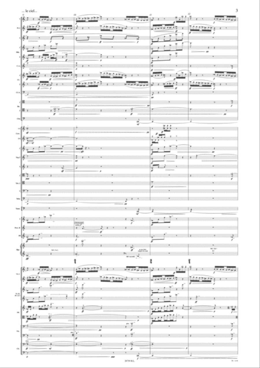 ...Le ciel, tout a l'heure encore si limpide, soudain se trouble horriblement... Orchestra scores gallery preview page 4