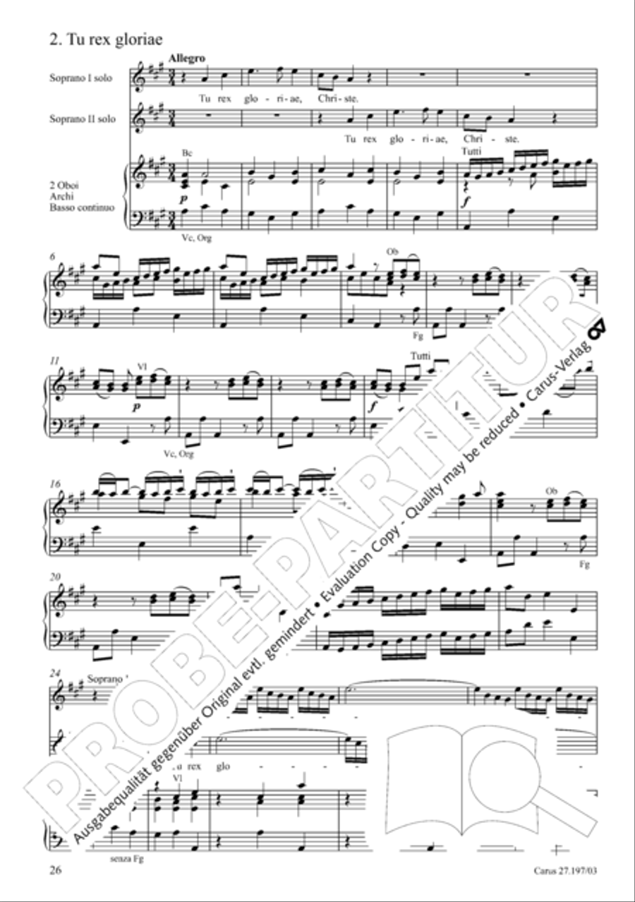 Te Deum in D a due cori SSATB scores gallery preview page 26