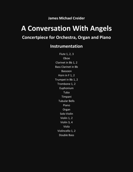 A Conversation With Angels, Concertpiece for Orchestra, Piano and Organ
