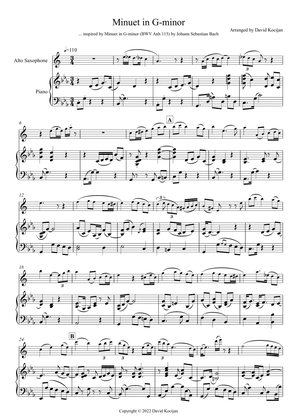 Book cover for Minuet in G-minor (alto sax & piano)