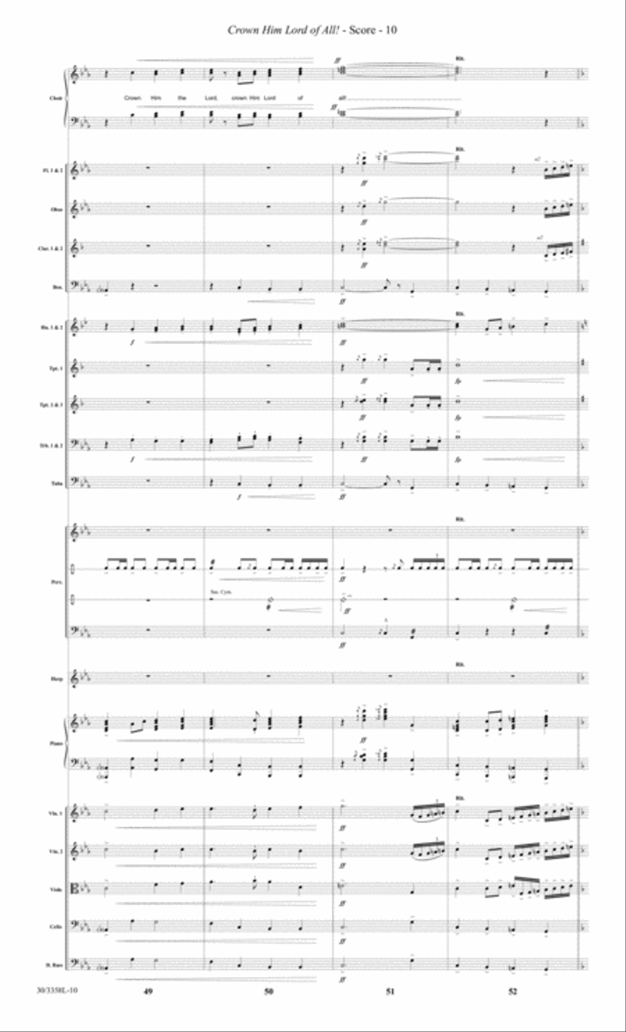 Crown Him Lord of All! - Full Orchestra Score and CD with Printable Parts Choir scores gallery preview page 13