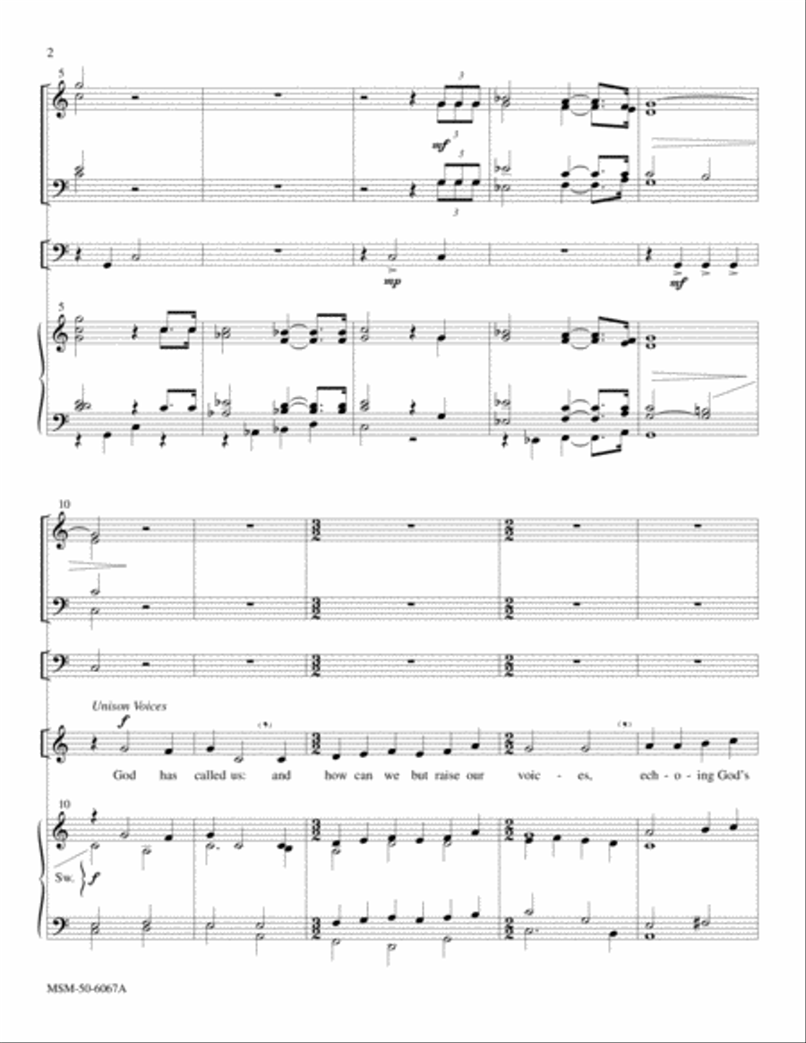 God Has Called Us Choir scores gallery preview page 2