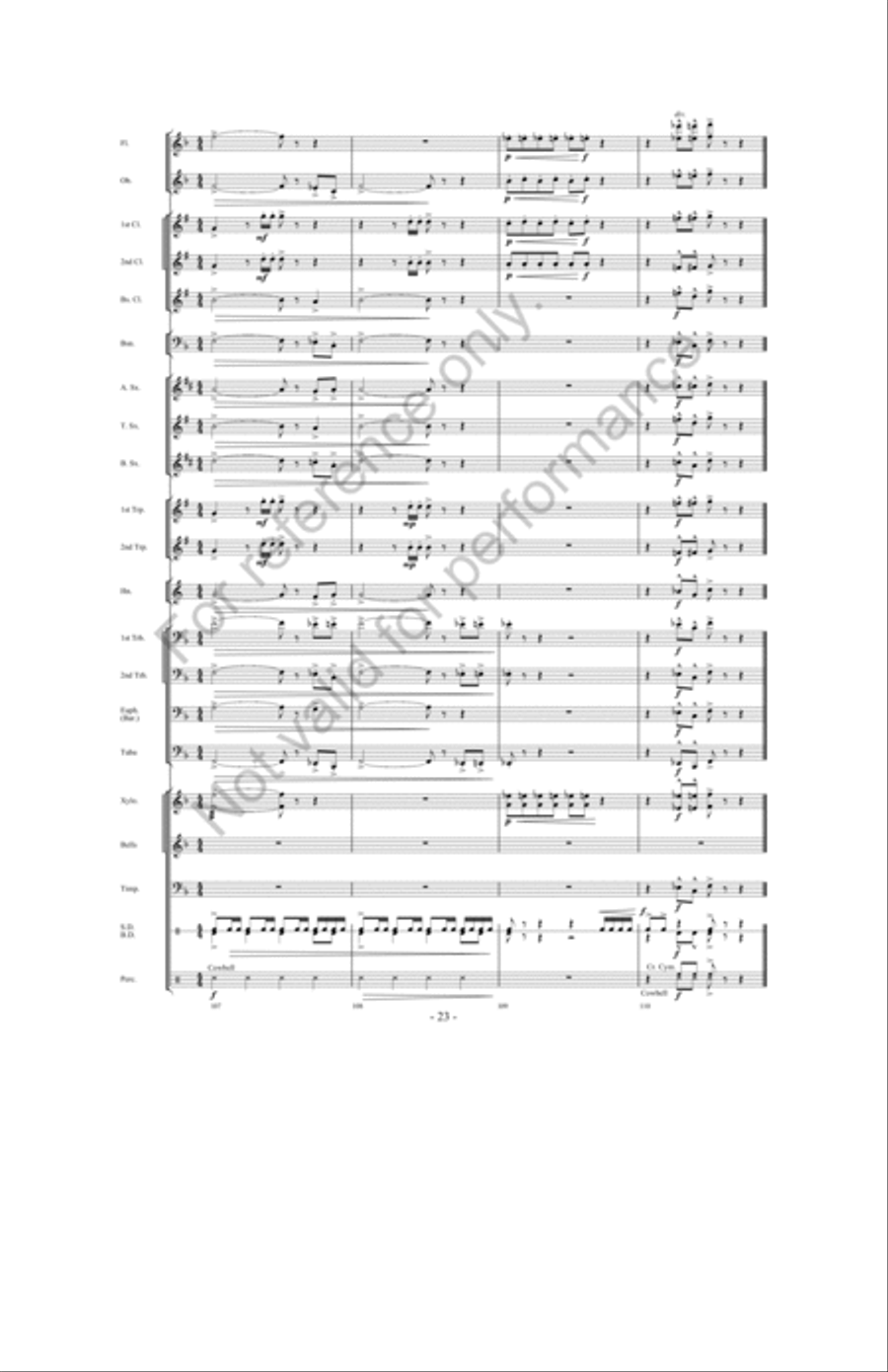 The Great Land Run Concert Band scores gallery preview page 22