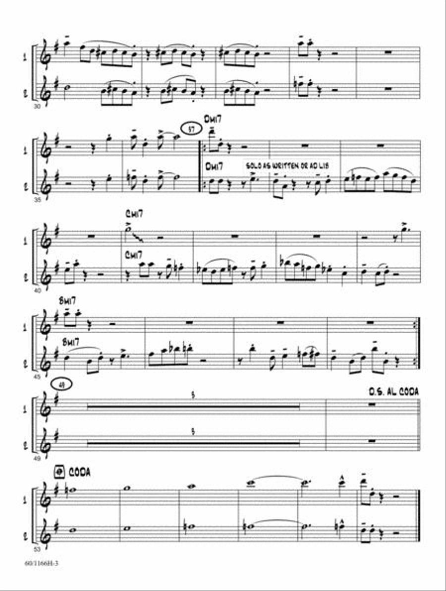 Aebersold for Everyone - Alto Sax/Baritone Sax Jazz Ensemble scores gallery preview page 3