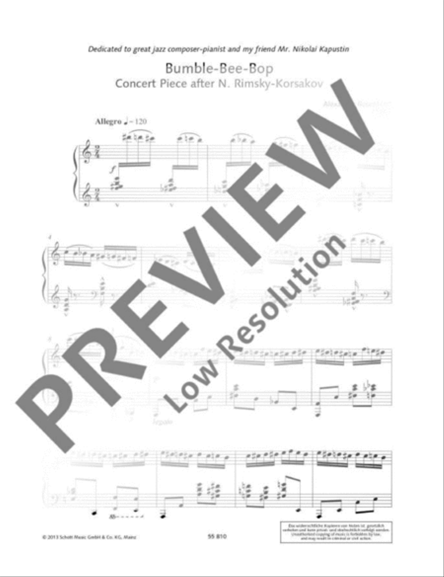 Bumble-Bee-Bop Piano Solo scores gallery preview page 4