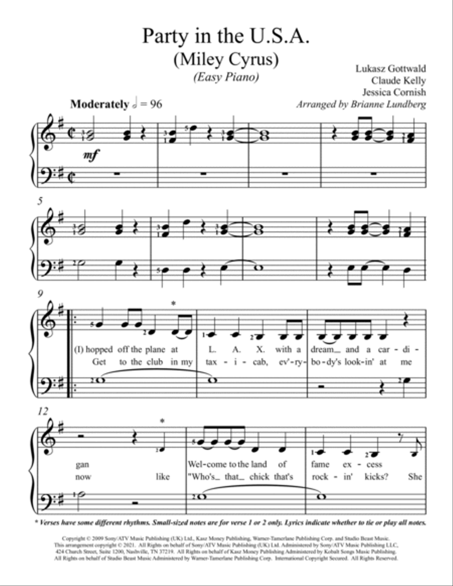 Party In The U.s.a. Voice scores gallery preview page 2