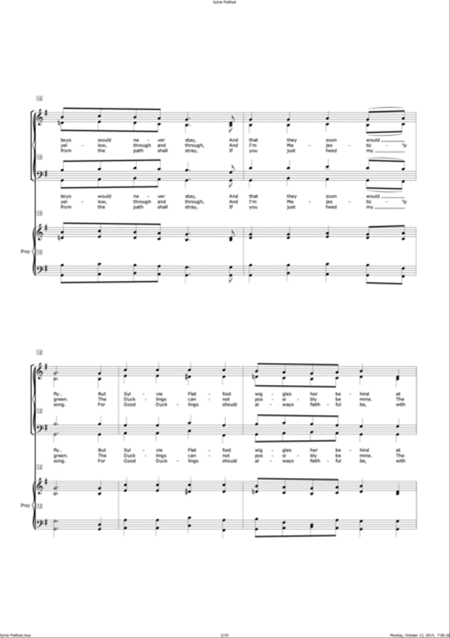 Sylvie Flatfoot Sylvie Flatfoot 4-Part scores gallery preview page 2