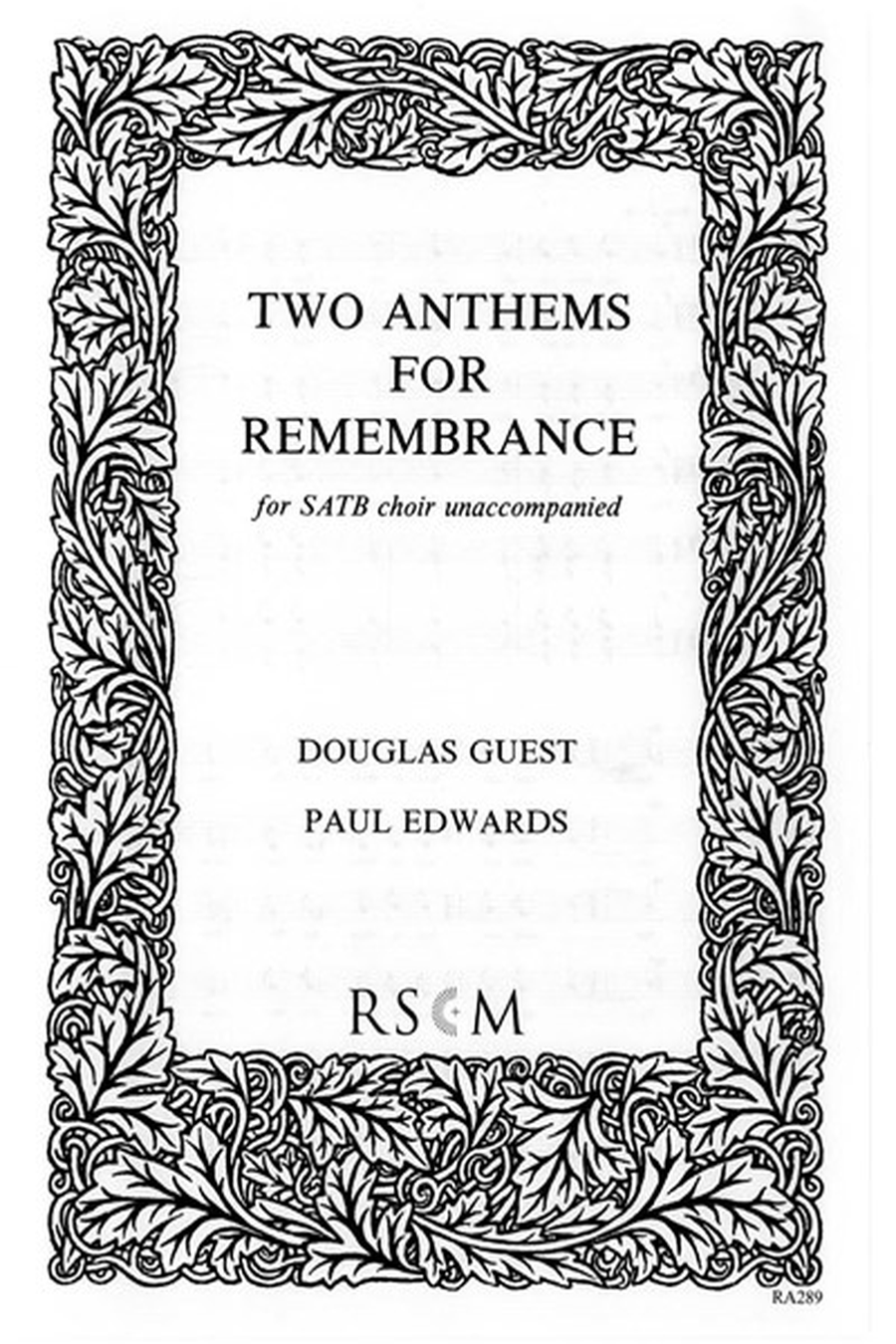 Two Anthems for Remembrance 4-Part scores gallery preview page 1
