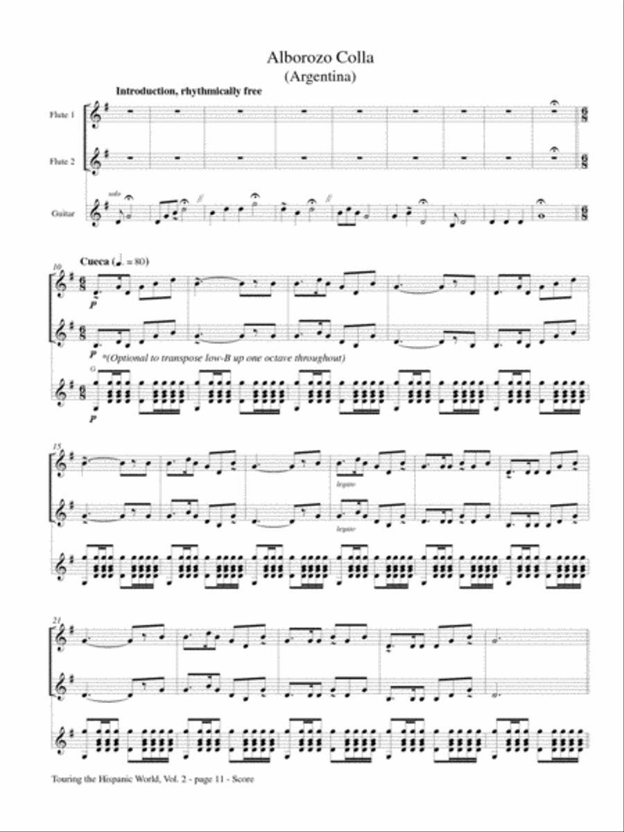Touring the Hispanic World, Volume 2 Flute scores gallery preview page 4