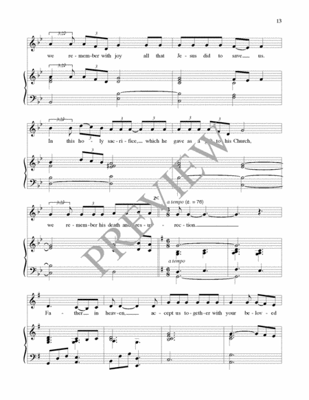 Eucharistic Prayer for Children III - Full Score image number null