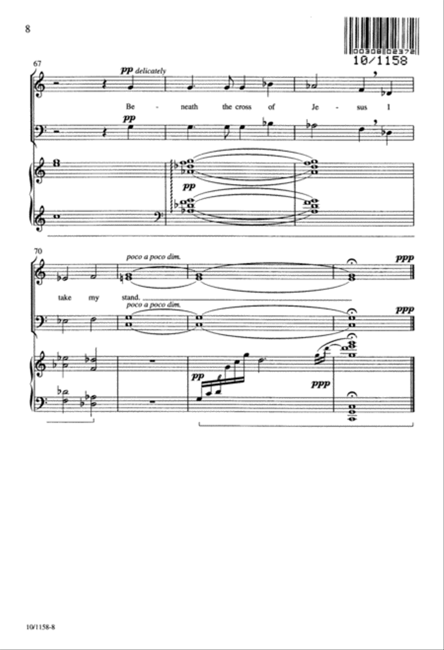 Beneath the Cross of Jesus 4-Part scores gallery preview page 8