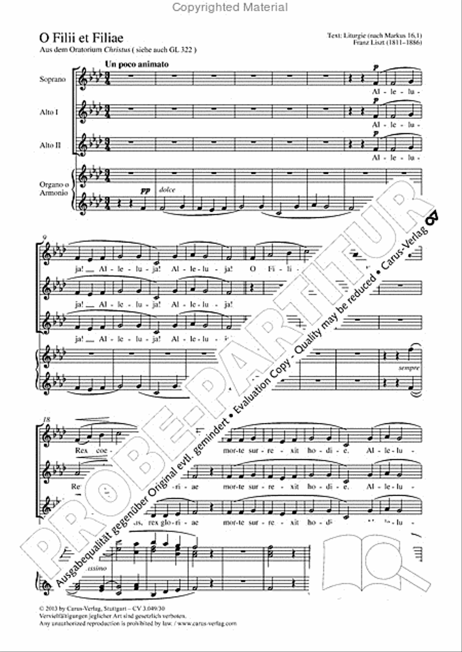 O filii et filiae Women's Choir scores gallery preview page 2