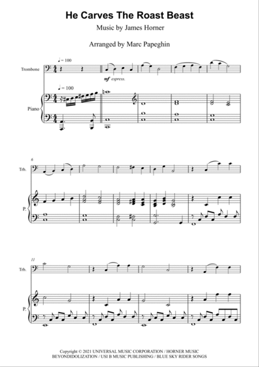 He Carves The Roast Beast Piano scores gallery preview page 2