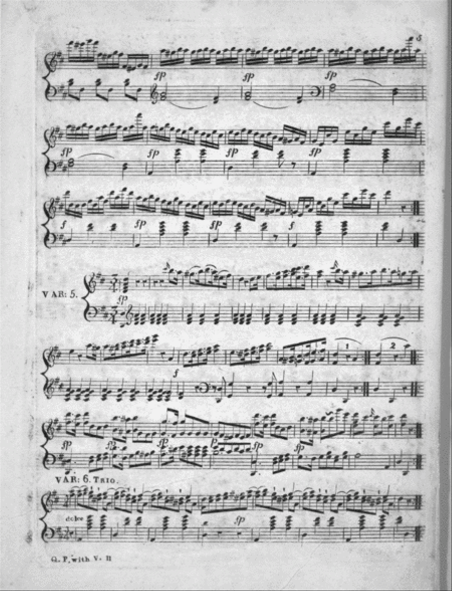 The Queen of Prussia's Waltz With Variations for the Piano Forte Piano Solo scores gallery preview page 5