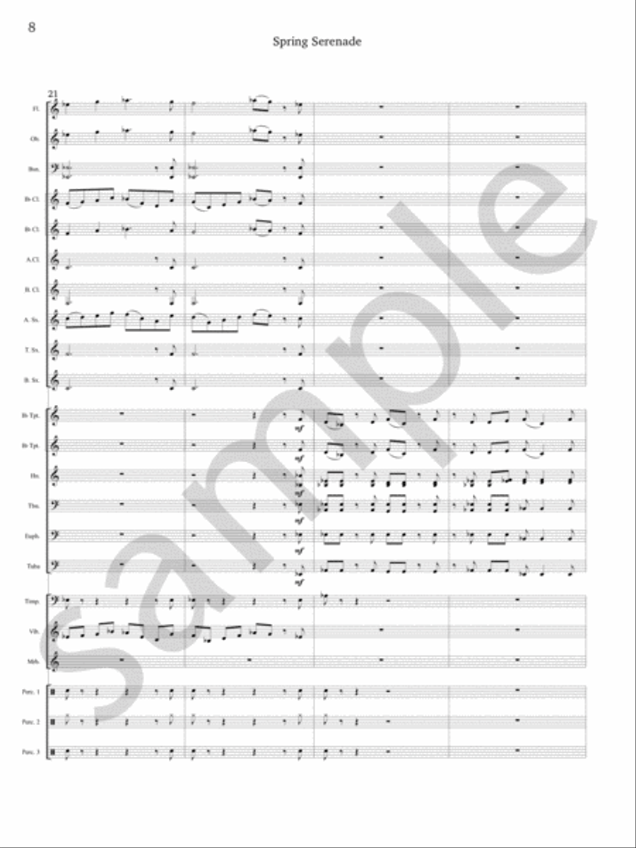 Spring Serenade Concert Band scores gallery preview page 9