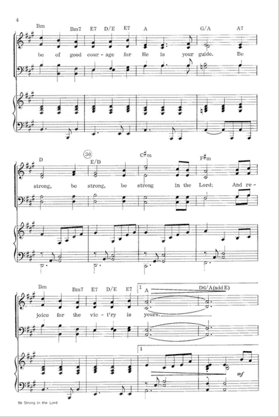 Be Strong in the Lord 4-Part scores gallery preview page 5