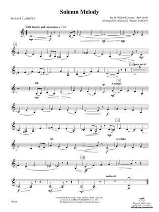 Solemn Melody: B-flat Bass Clarinet