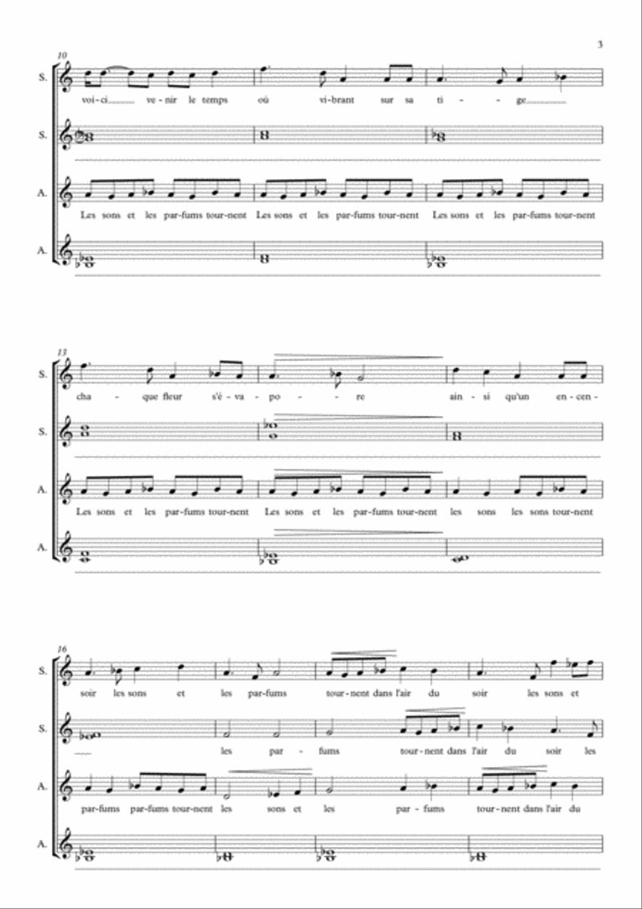Harmonies du Soir Harmonies du Soir SSA scores gallery preview page 3