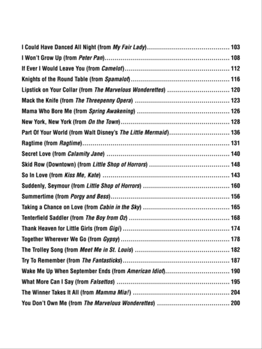 Top 50 Broadway Hits Top 50 Broadway Hits Easy Piano scores gallery preview page 3