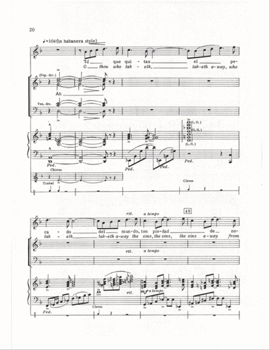 The Cuban Mass (Vocal Score) 4-Part scores gallery preview page 17