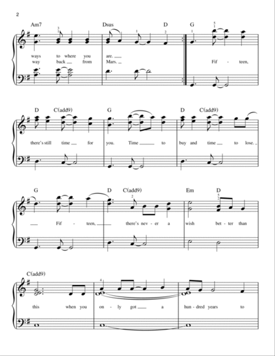 100 Years Easy Piano scores gallery preview page 2