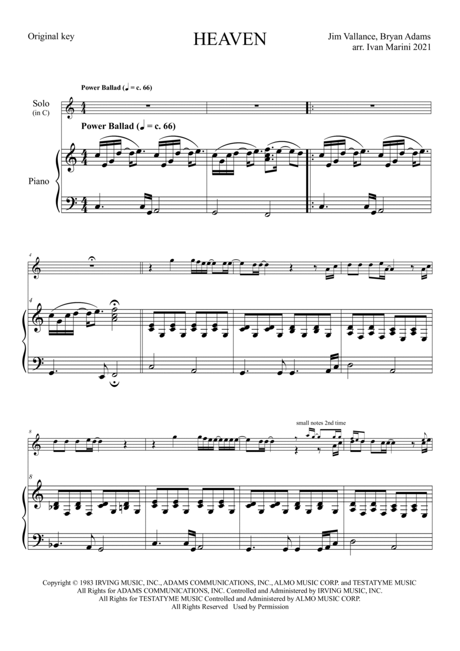 Heaven Alto Saxophone scores gallery preview page 1