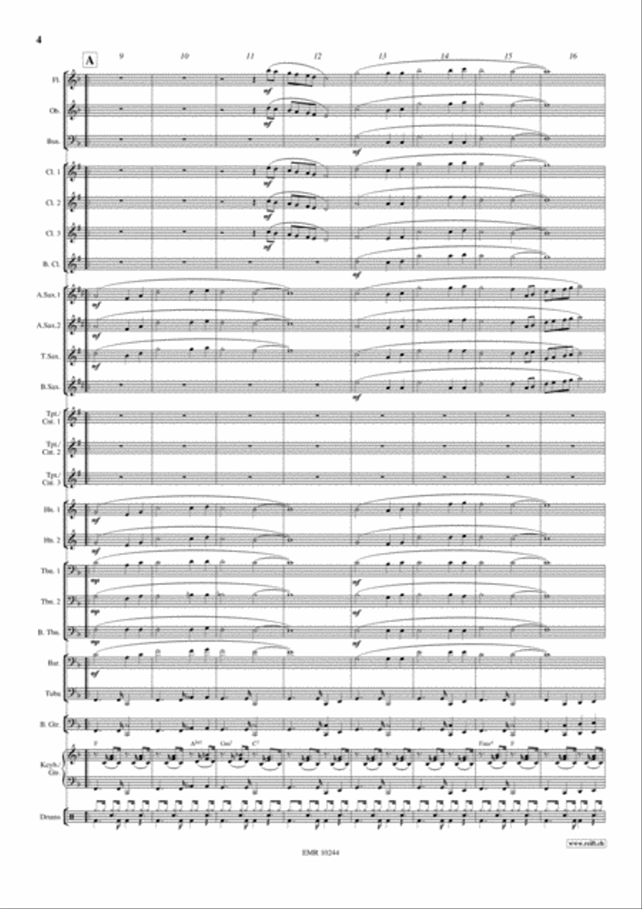 Quand Il Est Mort Le Poete Concert Band scores gallery preview page 5