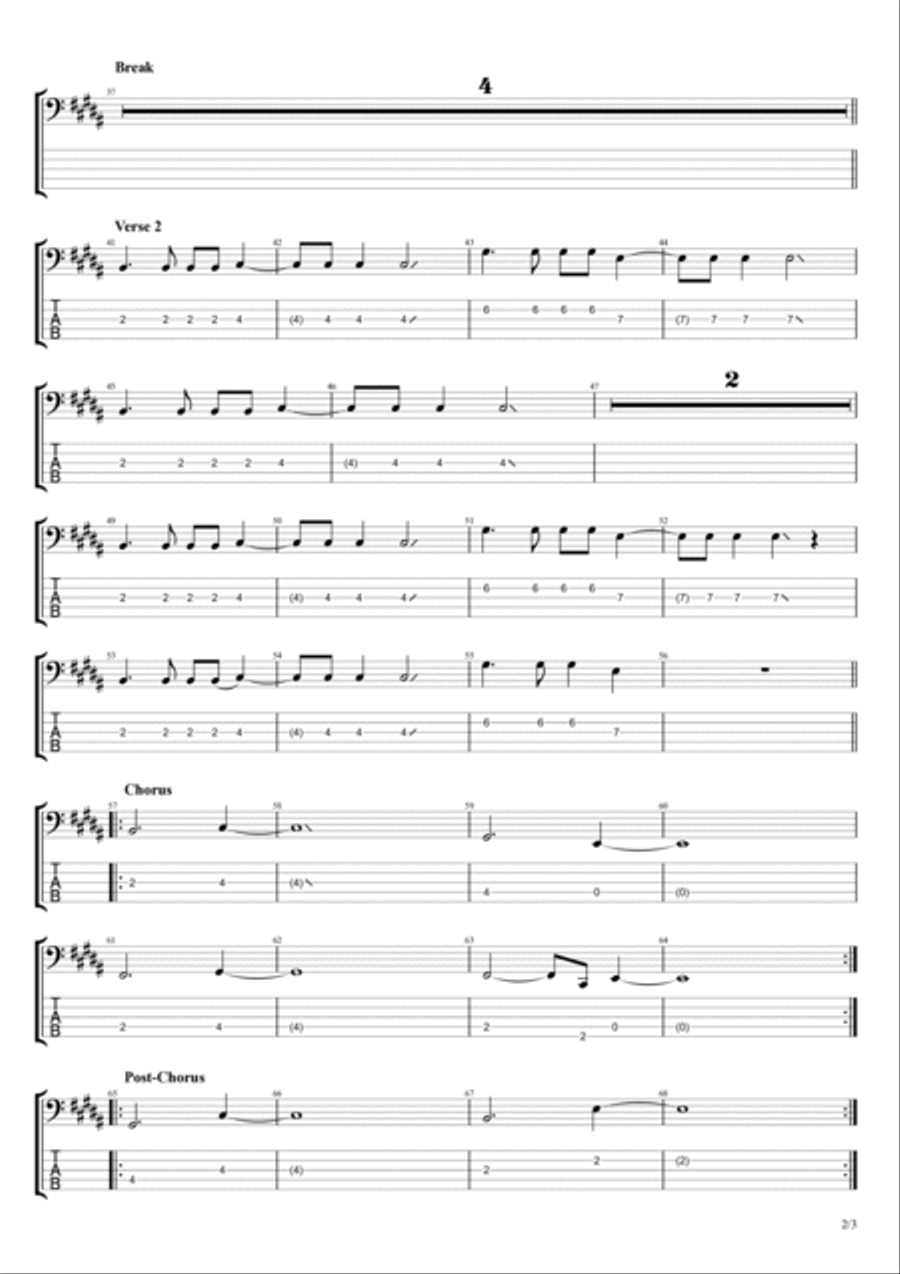 Why Try Guitar Tablature scores gallery preview page 2