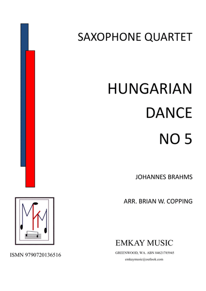 HUNGARIAN DANCE NO 5 - SAXOPHONE QUARTET image number null