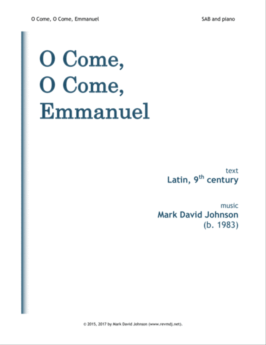 O Come, O Come, Emmanuel 3-Part scores gallery preview page 1