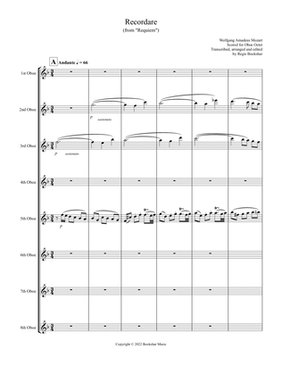 Recordare (from "Requiem") (F) (Oboe Octet)