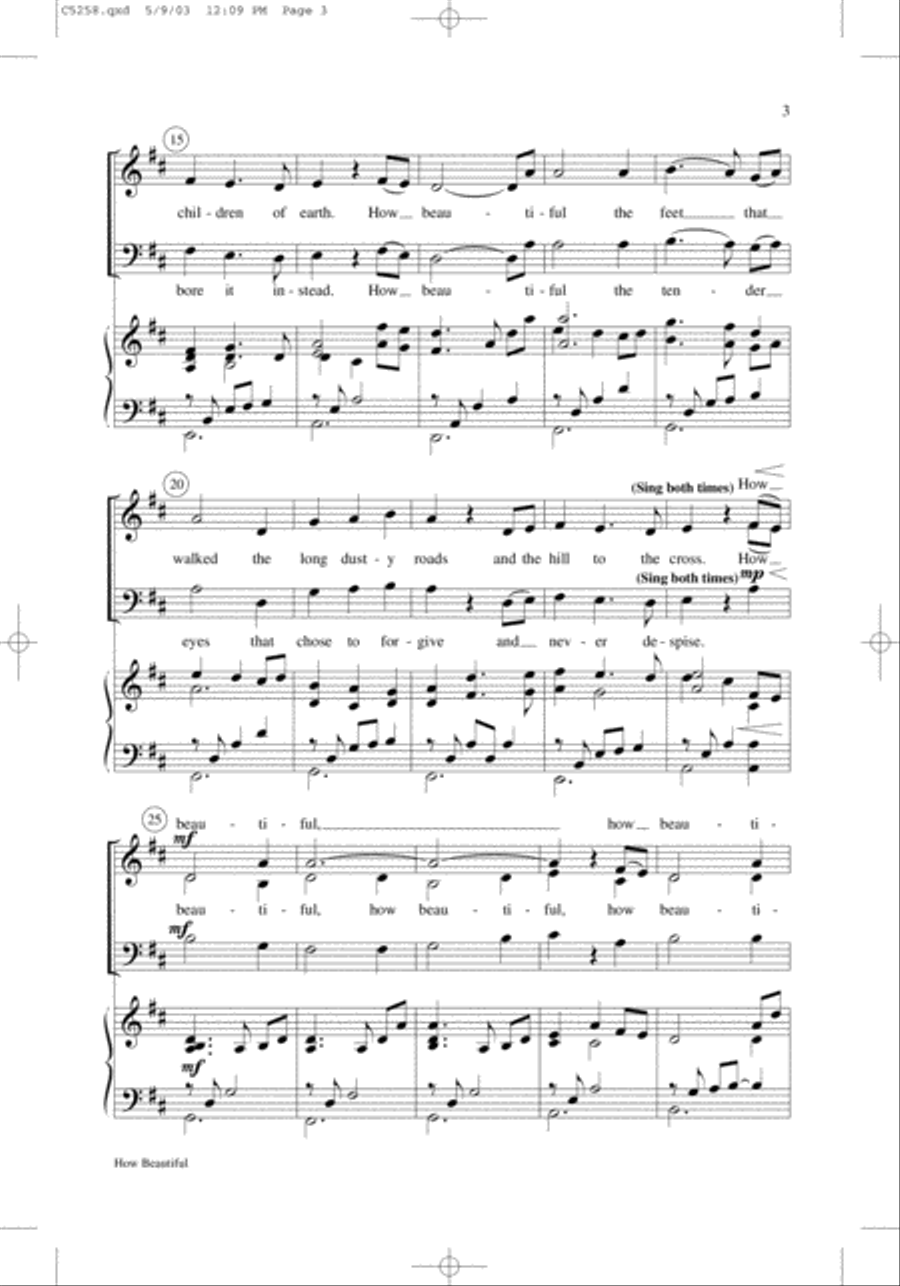 How Beautiful 2-Part scores gallery preview page 3