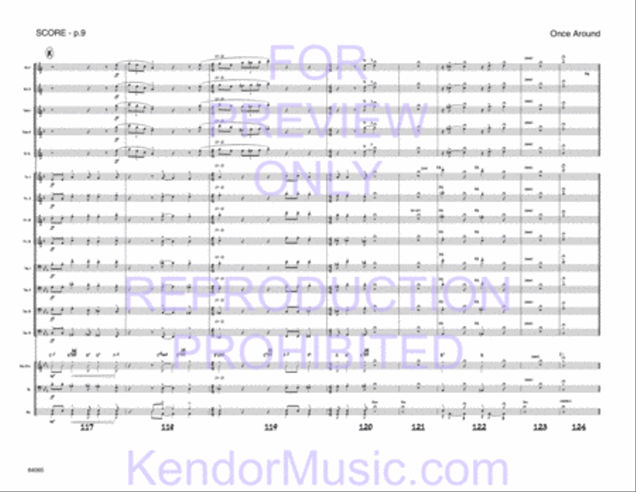 Once Around Jazz Ensemble scores gallery preview page 12
