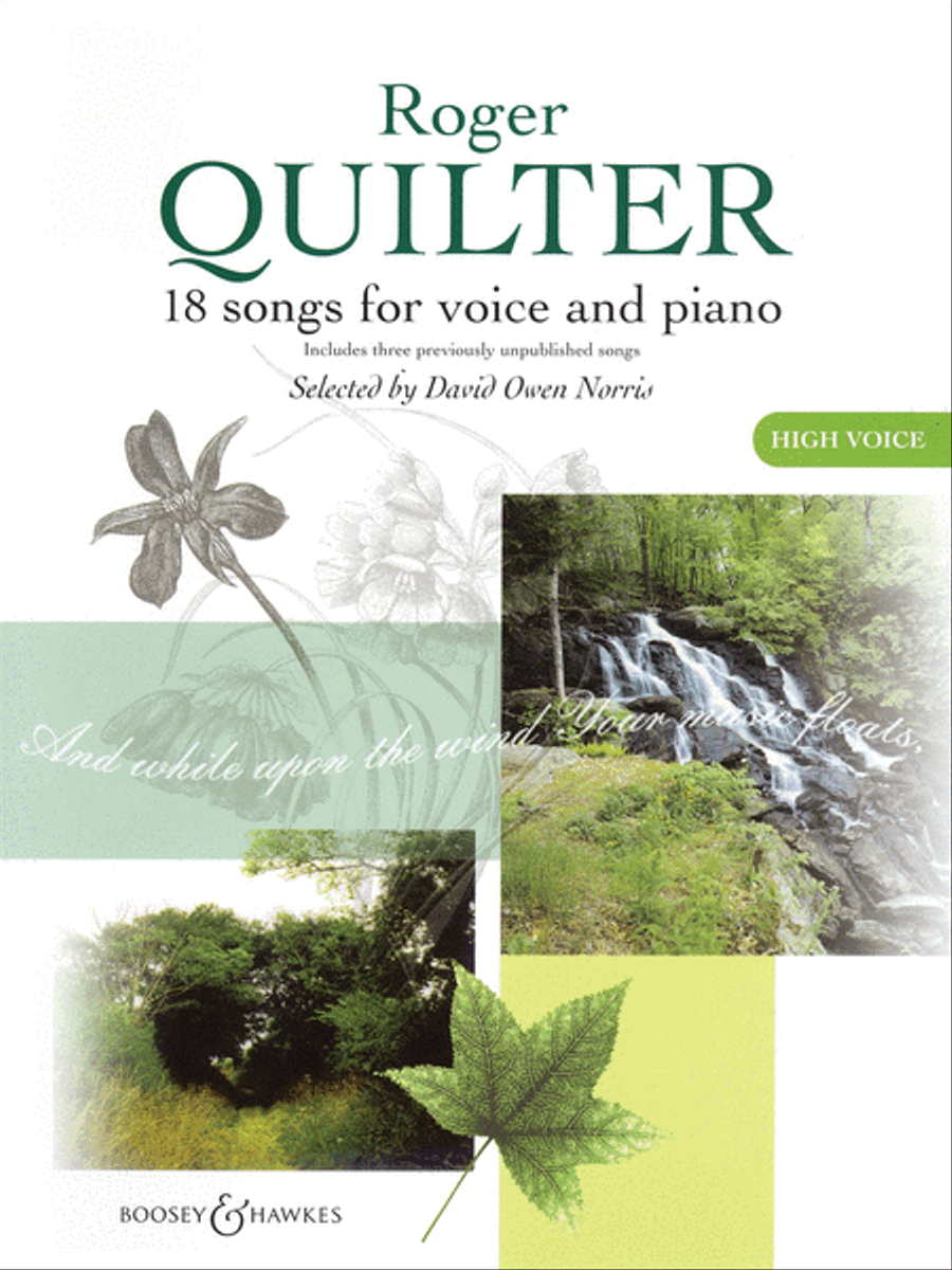 Roger Quilter – 18 Songs for Voice and Piano High Voice scores gallery preview page 1
