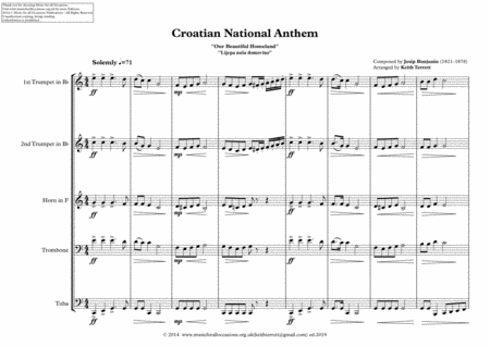 Croatian National Anthem (Our Beautiful Homeland - Lijepa na image number null