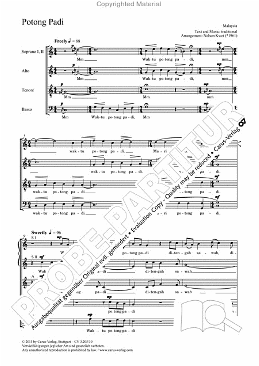 Potong Padi Potong Padi SSATB scores gallery preview page 2