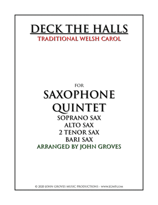 Book cover for Deck The Halls - Saxophone Quintet