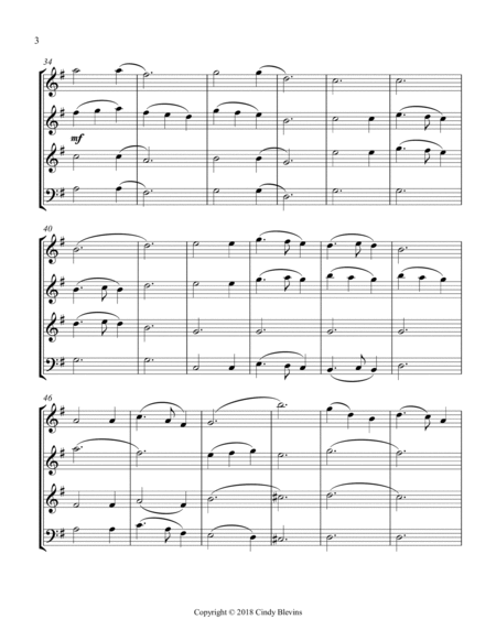 Silent Night, for Three Violins and Cello image number null