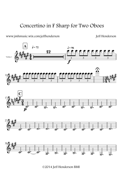 Concertino in F Sharp for Two Oboes image number null