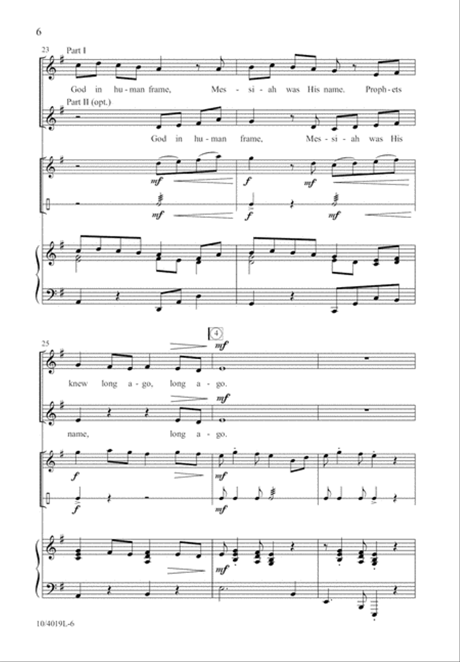 Prophets Knew Unison Choir scores gallery preview page 6
